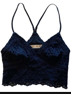 Abercrombie & Fitch Royal Blue Lace Top Straps Lined Great Condition